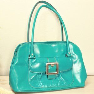 RARE Peck & Peck Teal Blue Bag Purse